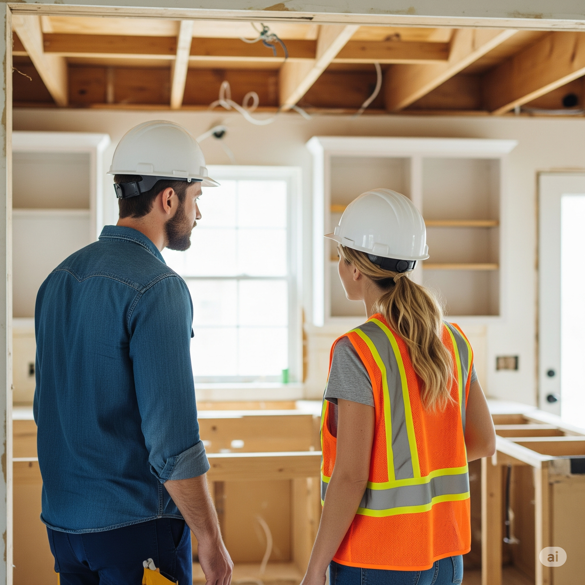 Arquiteto e Arquiteta em Obra